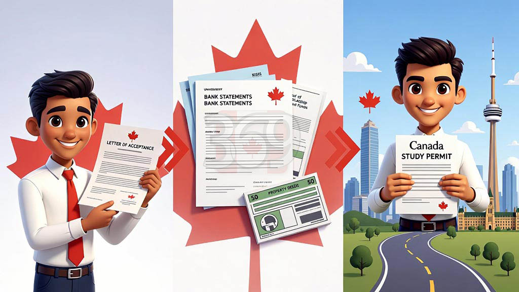 مدارک لازم برای ویزای تحصیلی کانادا